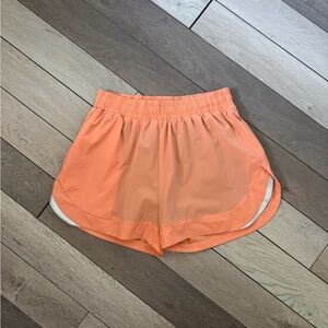 Alphalete Women's Orange Athletic Running Shorts
